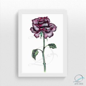 Quadro decorativo – Rosa Gótica