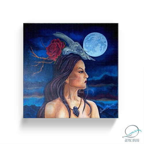 Tela Canvas - DBStudio - Lilithe a lua - a mulher orignial